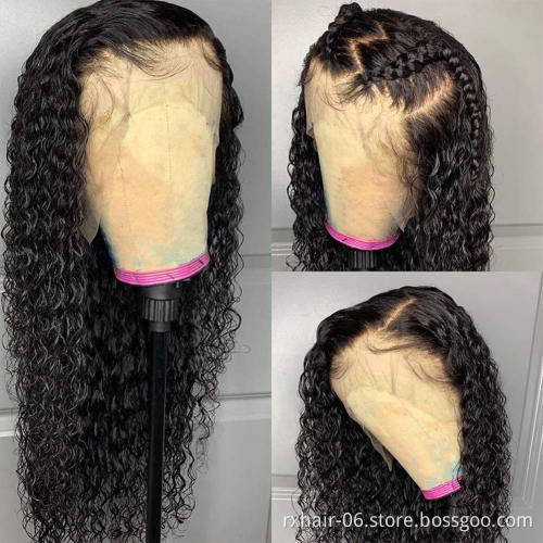 Hot Sale Brazilian Human Hair Lace Front Wig, Raw Virgin OEM Wig Vendors, Water Wave Full Swiss Lace 100% Human Hair Wig